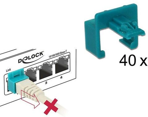 De-lock Delock RJ45 Secure Clip 40 pieces set