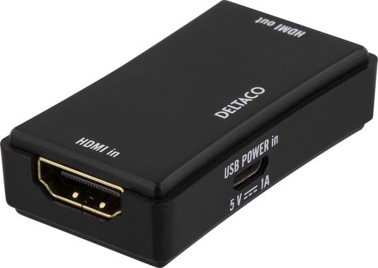 DELTACO HDMI-frlngare, Ultra HD30/60Hz,40/25m, HDCP 2.2, svart