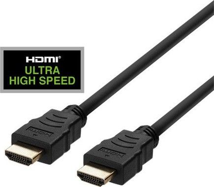 DELTACO ULTRA High Speed HDMI-kabel, 48Gbps, 2m, svart