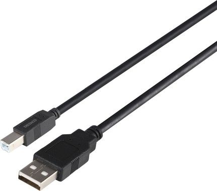 DELTACO USB2.0 cable Typ A - Typ B 1m, black