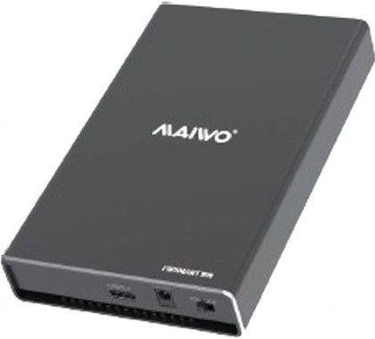 Deltacoimp Externt Dual-M.2 SSD kabinett, USB 3.0, USB-C, 10 Gbps, svart