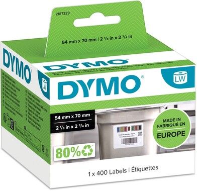 DYMO LabelWriter 70mm x 54mm Stock Rotation Etiketter vit