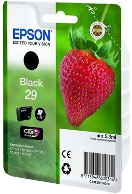 Epson 29 Black Claria Home Ink w/alarm