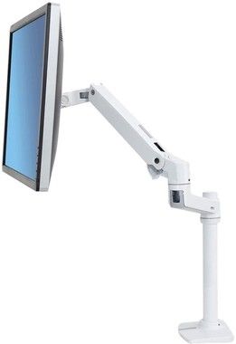 Ergotron LX Desk Monitor Arm, Tall Pole (white)