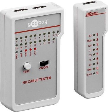 Goobay HD cable tester, white, Hanging Box - for testing HD cable (pas