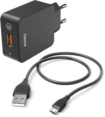 Hama Laddare Micro-USB 220V Svart 1,5m