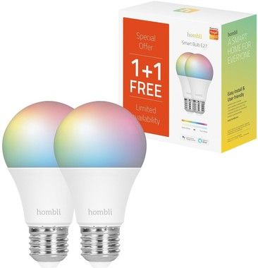 Hombli Smart Bulb 9W RGB & CCT (E27), Promo Pack