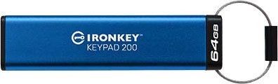Kingston 64GB IronKey Keypad 200, FIPS 140-3 Lvl 3 (Pending) AES-256
