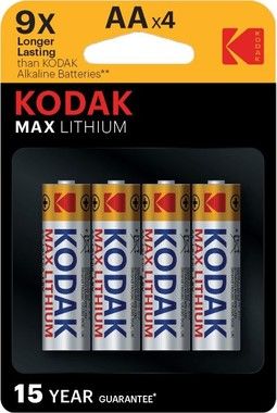 Kodak Max lithium AA battery (4 pack)
