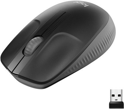 Logitech M190 Full-size wireless mouse, Charcoal