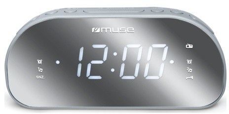 Muse M-170-CMR Clock radio FM Dual alarm mirror screen