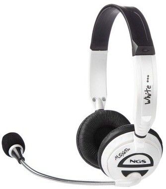 NGS Headset MSX6PRO USB w/vol control mic. Silver