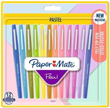Papermate Flair Pastel 12-Blister Ass.colors
