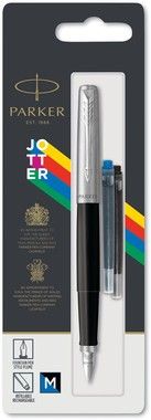 Parker Jotter Plastic Fountain pen Black M Blue 1-blister