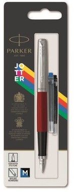 Parker Jotter Plastic Fountain pen Red M Blue 1-blister