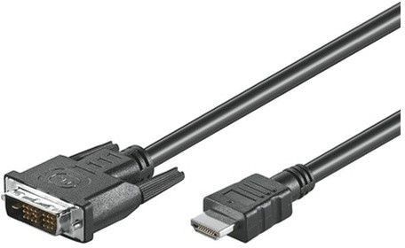Qbulk HDMI A 19 pin hane/DVI-D (18+1) hane, 2m