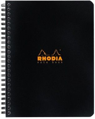 Rhodia NoteBook wire black A5+ squared