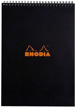 Rhodia NotePad wire black A4 lined