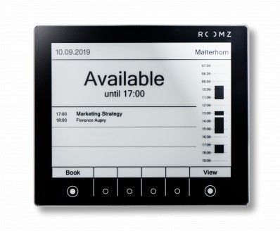 ROOMZ Display BLACK Solar Powered Incl. software subscription (1 year \"ROOM\")