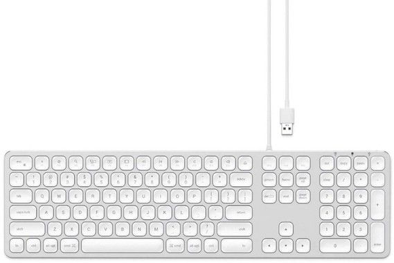 Satechi tangetbord med trdbunden USB anslutning - US Engelsk Layout - Silver