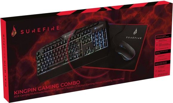 SUREFIRE KingPin Gaming Combo Set (Keyboard/Mouse/Mouse Pad)