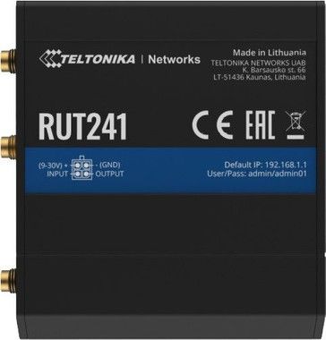 Teltonika RUT241 industriell LTE-router, cat4 upp till 150 Mbps, svart