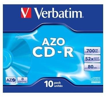 Verbatim CD-R AZO, 52X, Crystal (10)