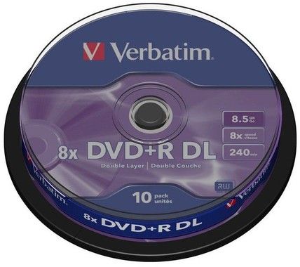 Verbatim DVD+R 8x Double Layer spindle matt (10)