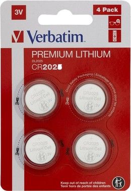 Verbatim LITHIUM BATTERY CR2025 3V 4 PACK