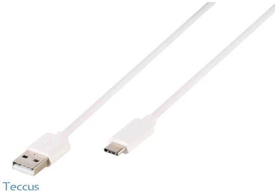 Vivanco USB-C/USB 2.0 kabel 1.2m Vit
