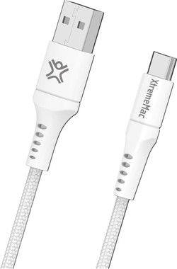 Xtrememac PREMIUM BRAIDED USB-C TO USB-A 60W  - 2M - White
