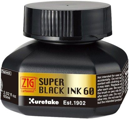 ZIG Cartoonist Super Black Ink 60 black